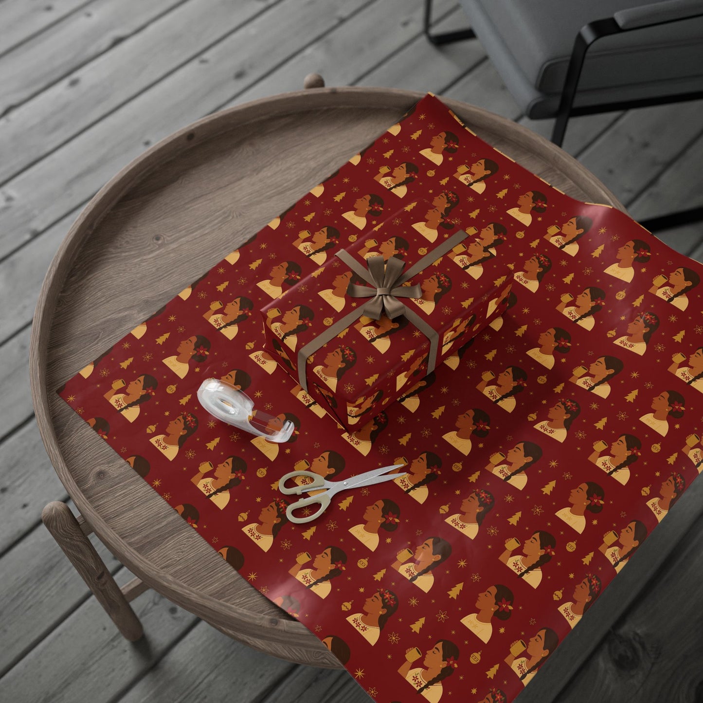 Wrapping Papers - Hispanic-Inspired Coffee Girls Boutique Holiday Design