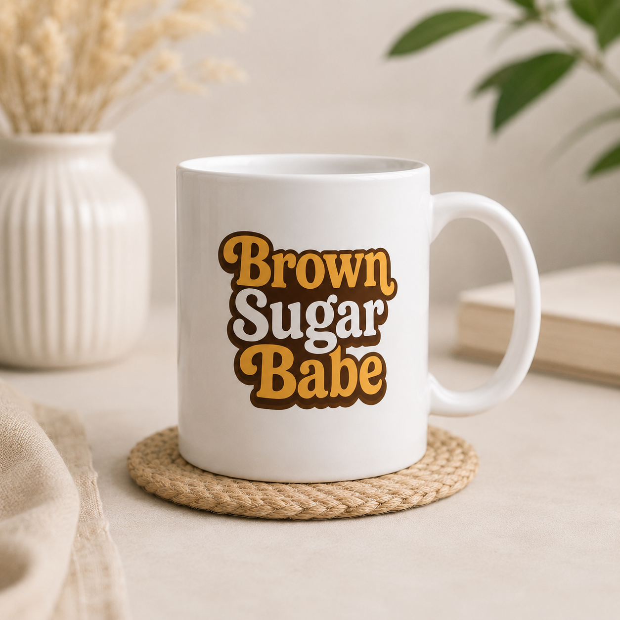 Brown Sugar Babe mug lifestyle mockup