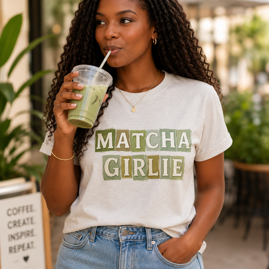 Matcha Girlie graphic tee lifestyle product image