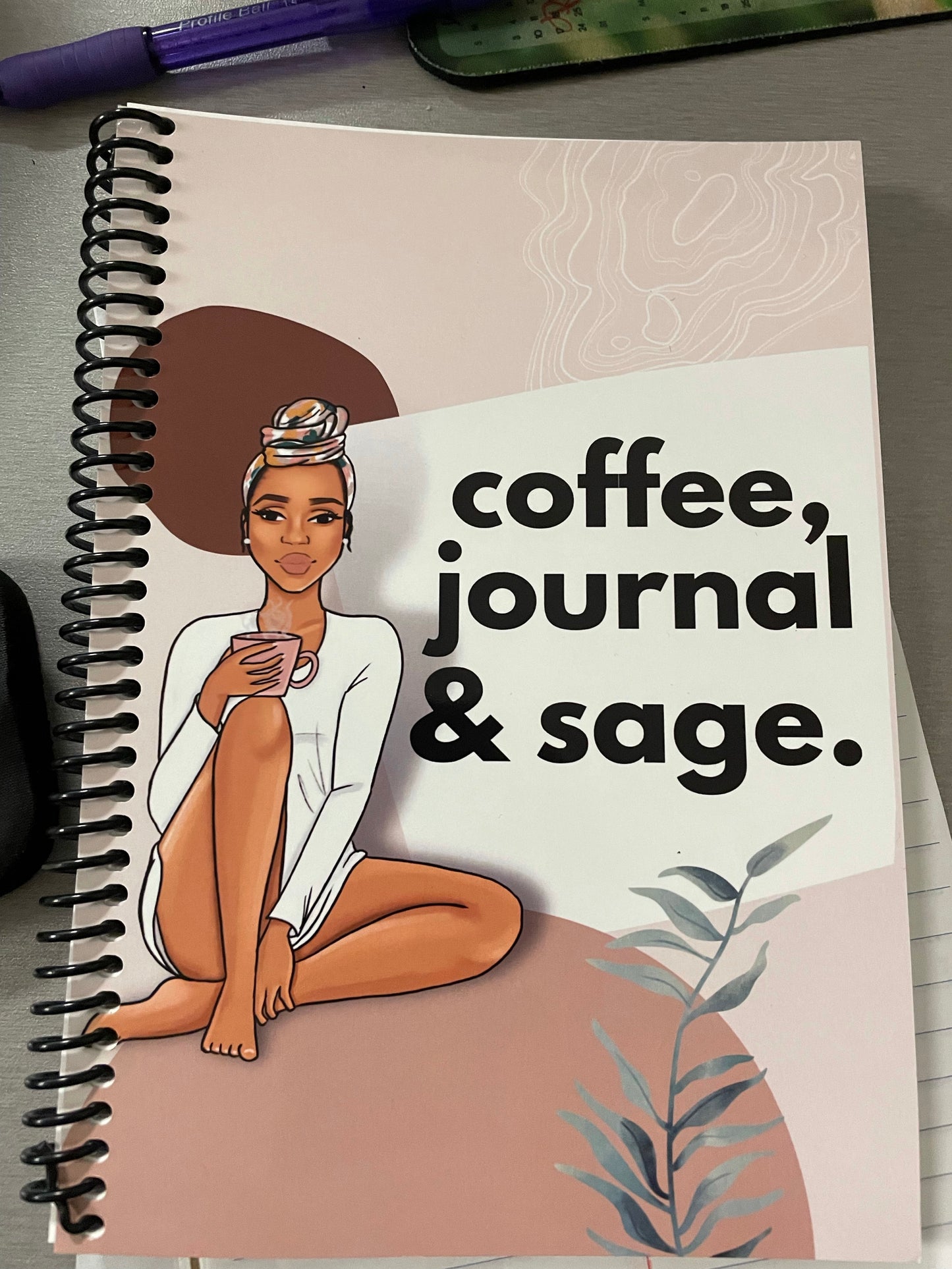 Coffee, Journal & Sage